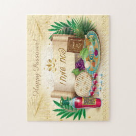 Puzzle Feliz Pascua Primavera Pesach Seder Decoración Vin