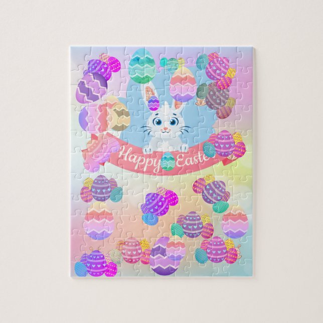 Puzzle Feliz Pastel de Pascua Bunny (Vertical)