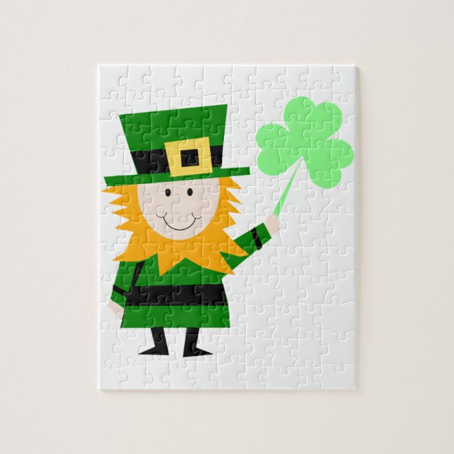 Puzzle Feliz pequeño Leprechaun (Vertical)