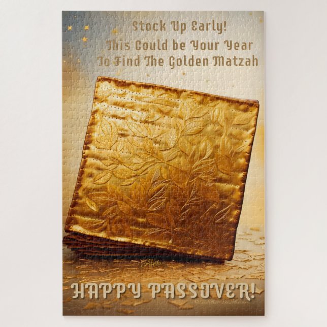 Puzzle ¡Feliz Pésaj! Matzá dorada (Vertical)