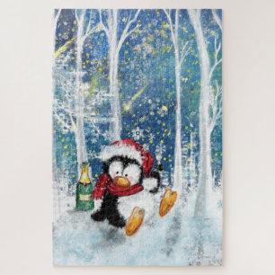 Puzzle Feliz Pingüino - Feliz Navidad
