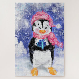 Puzzle Feliz Pingüino - Navidades