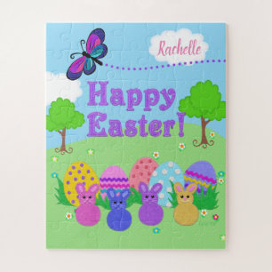 Puzzle Felt Look Easter Bunnies and Eggs   Tu Personaliza