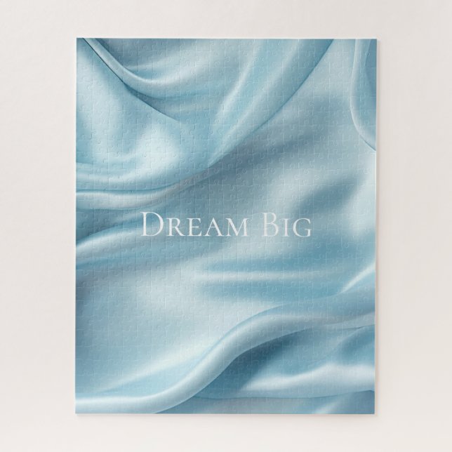 Puzzle Feminine Light Blue Faux Satin (Vertical)