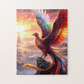 Puzzle Fénix asombroso al amanecer