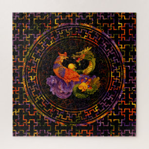 Puzzle Fénix y Dragón - en color