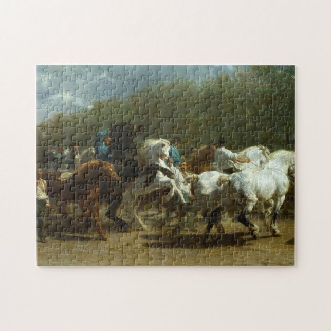 Puzzle Feria de Caballos por Rosa Bonheur (Horizontal)