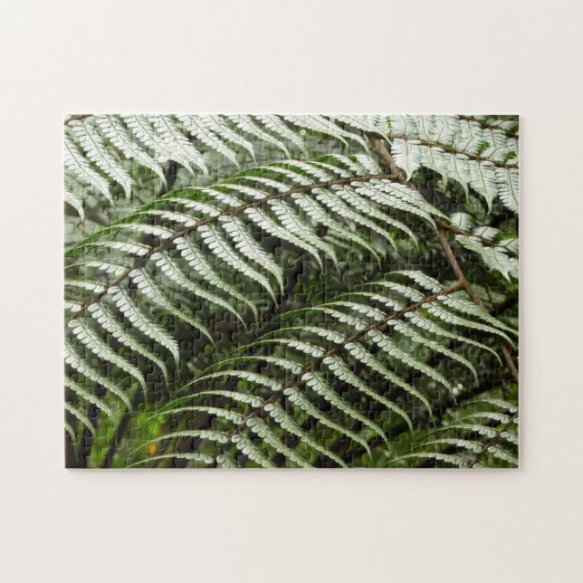 Puzzle Fern Fronds II Naturaleza verde oscura (Horizontal)