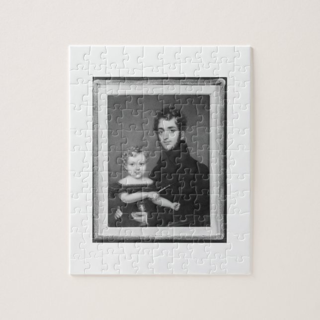Puzzle Fernando Sands y su hijo Joseph Nathaniel Roger (Vertical)