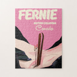 Puzzle Fernie British Columbia Ski poster