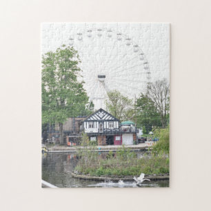 Puzzle Ferris Wheel River Avon Warwickshire UK