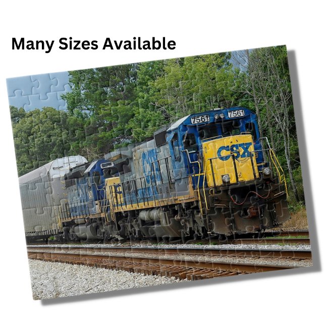 Puzzle Ferrocarril del motor de locomotora CSX Blue Diese (Subido por el creador)