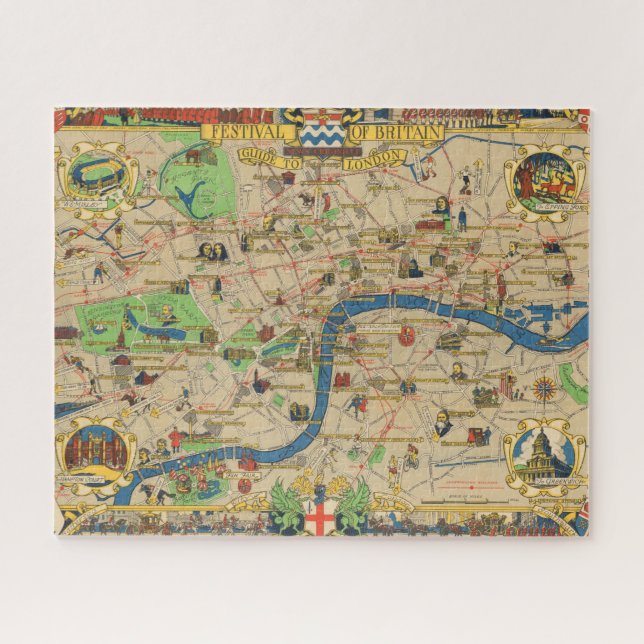 Puzzle Festival de Gran Bretaña: Guía del mapa de Londres (Horizontal)