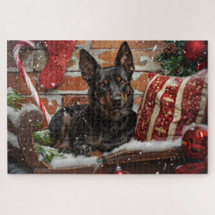 Puzzle Festividad australiana de Navidades de perro Kelpi