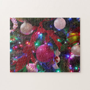 Puzzle Festividad colorida del árbol de Navidad multicolo