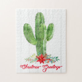 Puzzle Festividad de los Navidades de Cactus en el desier