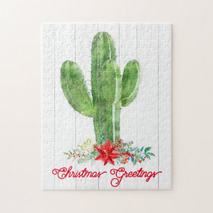 Puzzle Festividad de los Navidades de Cactus en el desier