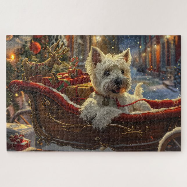 Puzzle Festividad de los Navidades de perros del Territor (Horizontal)
