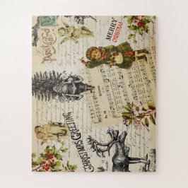 Puzzle Festividad de los Navidades victorianos Santa Deer