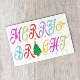 Puzzle Festividad del Árbol de Navidad brillante y colori