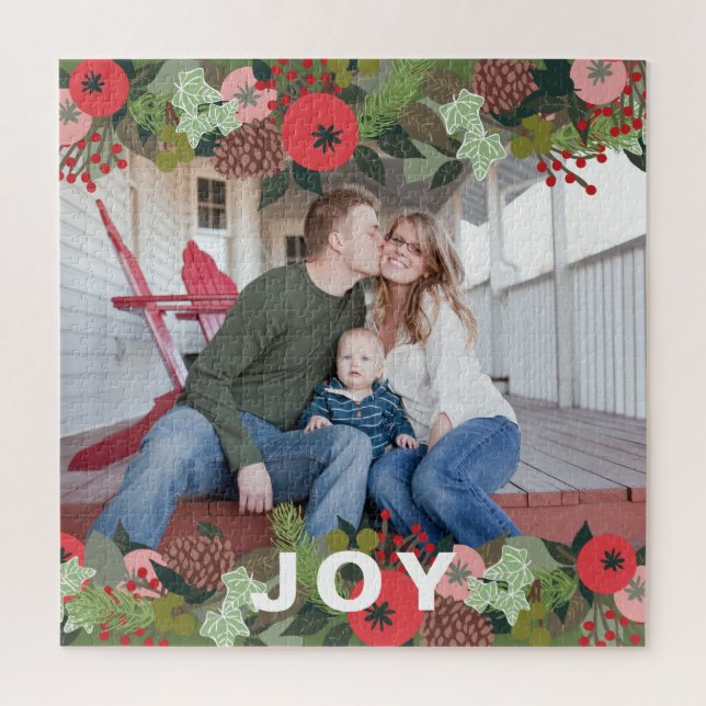 Puzzle Festividad Navidades tipo de alegría botánica de v (Vertical)