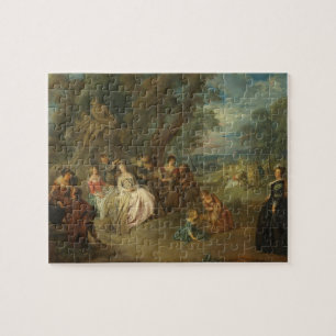 Puzzle Fête Champêtre, C. 1730 (aceite en lona)