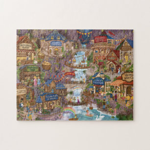 Puzzle Fiddle Faddle Falls Día de Año Nuevo