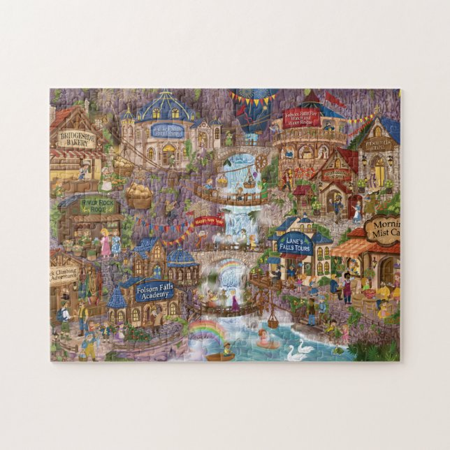 Puzzle Fiddle Faddle Falls Día de Año Nuevo (Horizontal)
