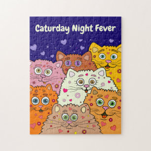 Puzzle Fiebre nocturna de los sábados, gatos Personalizad