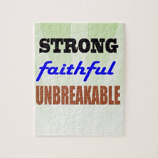 Puzzle Fiel fuerte inquebrantable (Vertical)