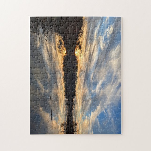Puzzle Fiery Fall Fall Sunset (Vertical)