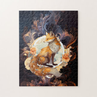 Puzzle Fiery Floral Fox