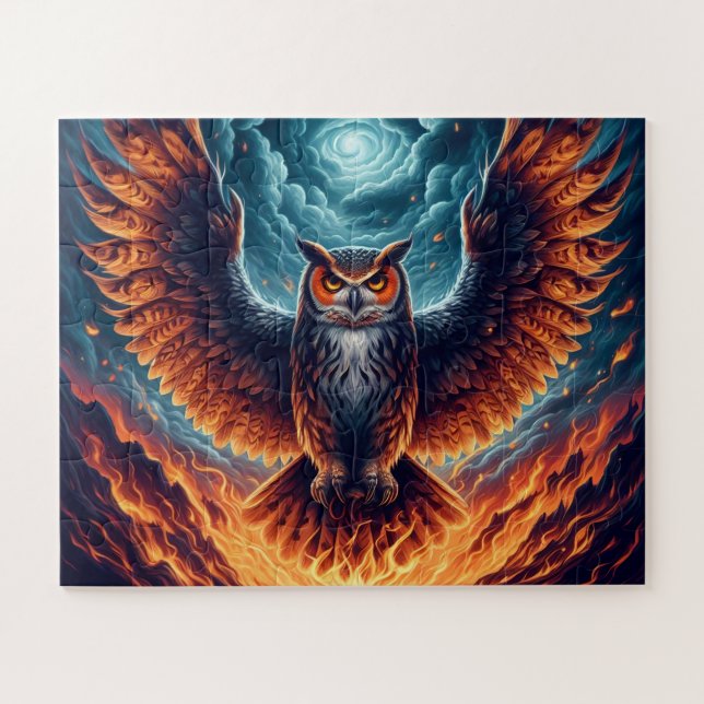 Puzzle Fiery Owl Phoenix Ascensión (Horizontal)