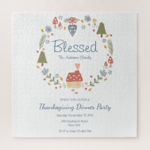 Fiesta de cena agradecida personalizada