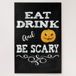 Puzzle Fiesta de Halloween come bebida y da miedo a la ca