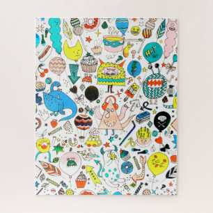 Puzzle Fiesta de monstruos alienígenas divertidos y color