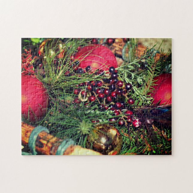 Puzzle Fiesta De Ornamentos Y Navidades De Berries (Horizontal)