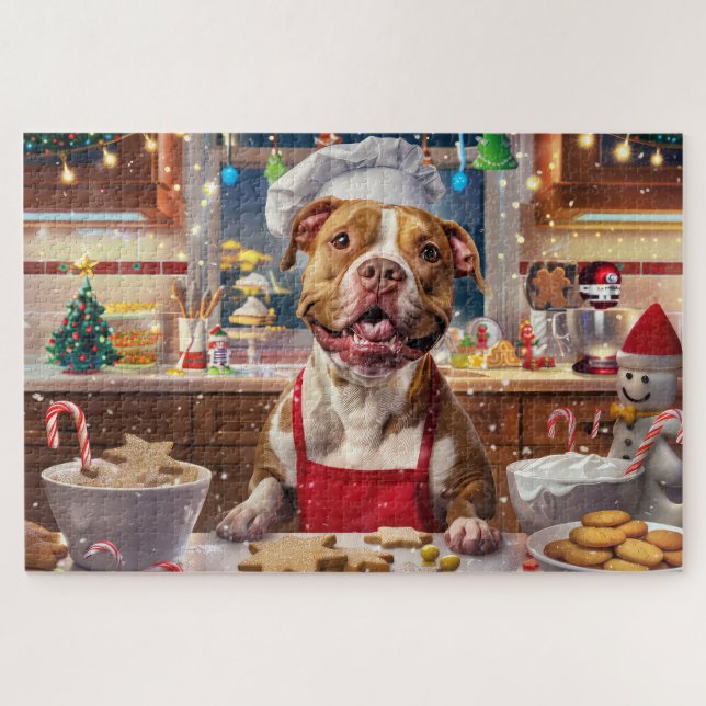 Puzzle Fiesta de Pit Bull: Navidades festivos (Horizontal)