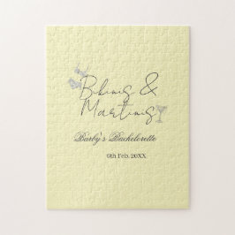 Puzzle Fiesta de soltera Bikins & Martinis amarillo retro