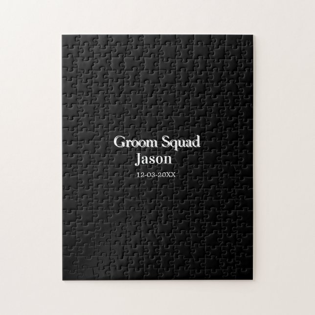 Puzzle fiesta de soltera groomsman añadir nombre simple m (Vertical)