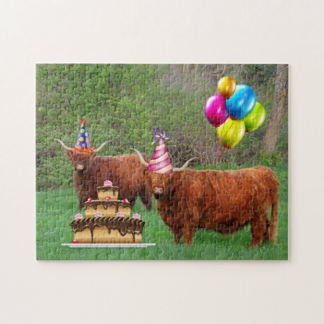 Puzzle Fiesta de Steer de Escocia Highland (Horizontal)
