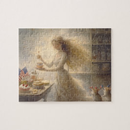 Puzzle Fiesta del Té Vintage Americana con Ratones 4 de J