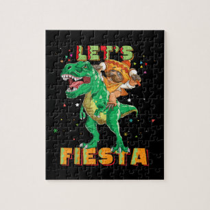 Puzzle Fiesta Dinosaurio Dino Mexicano Cinco De Mayo