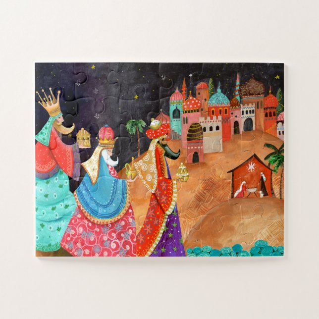 Puzzle Fiesta moderna de los Tres Reyes Magos (Horizontal)