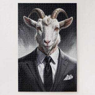 Puzzle Figura con cuernos elegante con arte de atuendo fo