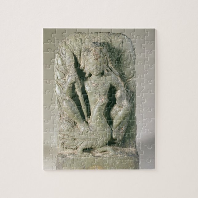 Puzzle Figura de Skanda con su pavo real, colinas de (Vertical)