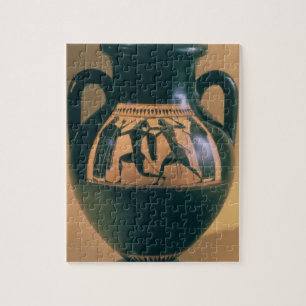 Puzzle Figura negra amphora del ático que representa