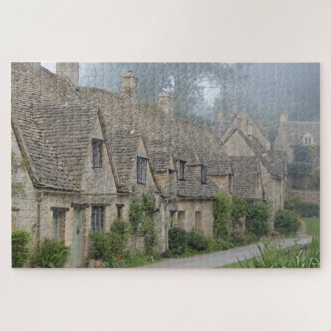Puzzle Fila de Arlington, casas tradicionales en Bibury (Horizontal)