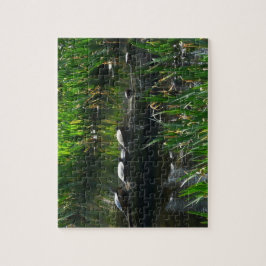 Puzzle Fila de la naturaleza verde de las tortugas