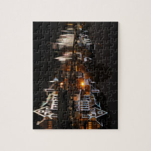 Puzzle Fila del Boathouse de Philadelphia en la puesta